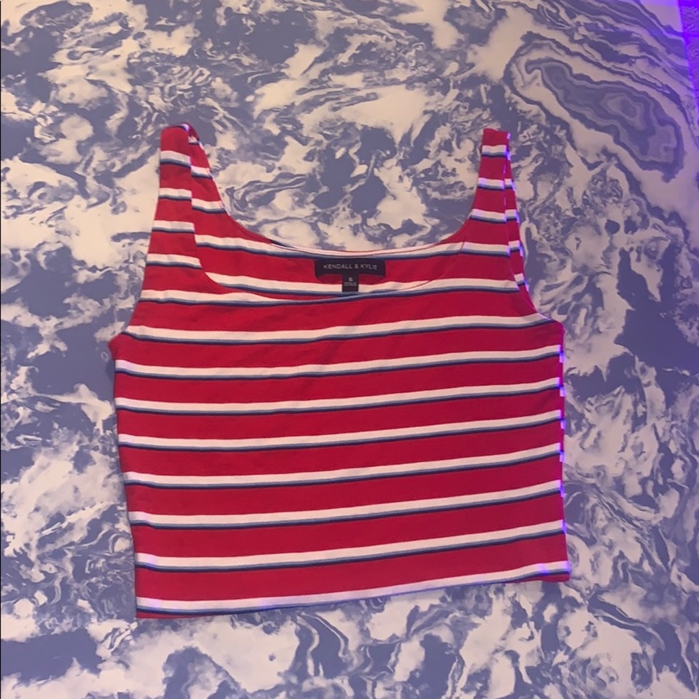 red striped crop top